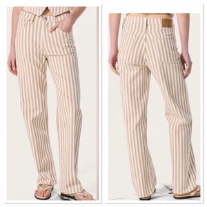 Rag & Bone THE SHEA High Rise Relaxed Straight Tan Stripe, size 29 Denim NWT